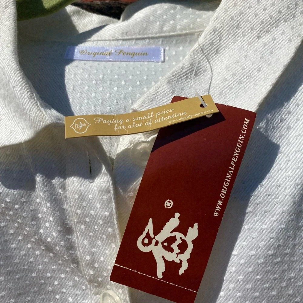 NWT-Original Penguin Brand Sz-S Swiss Dot off-white dress w/pockets! - Picture 3 of 5